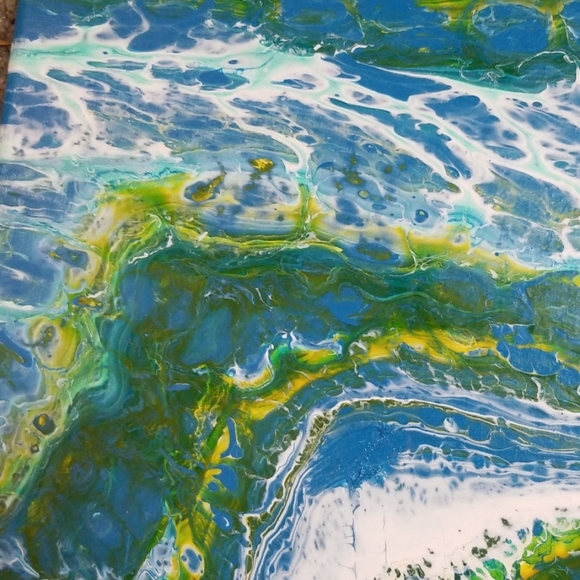 11"x14" Handmade Paint Pour - Picture 2 of 7